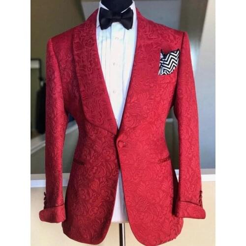 Handsome Groomsmen Shawl Lapel Groom Tuxedos Mens Wedding Dress Man Jacket Blazer Prom Dinner (Jacket+Pants+Tie) 016