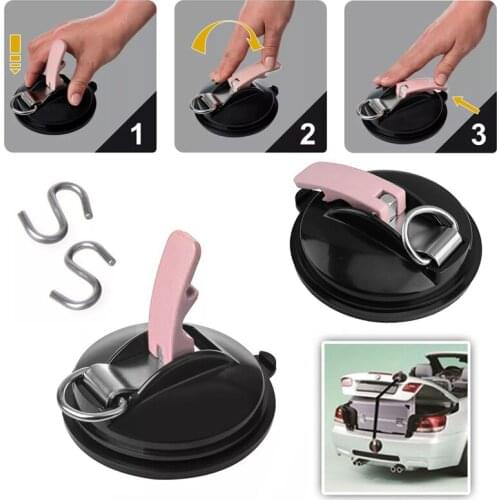 1Pcs Suction Cup Anchor Heavy Duty Tie Down Car Camping Car Side with S-Hook Car accessories Car Hooks