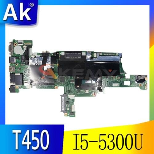 Laptop motherboard For LENOVO Thinkpad T450 Core SR23X I5-5300U Mainboard AIVL0 NM-A251