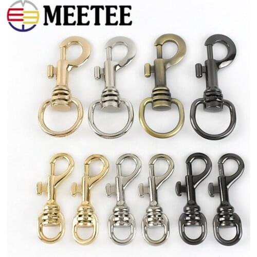10/20pcs 10x61mm Metal Strap Buckles Dog Collar Keychain Trigger Lobster Clasp DIY Handbag Hanger Swivel Snap Hook Accessories