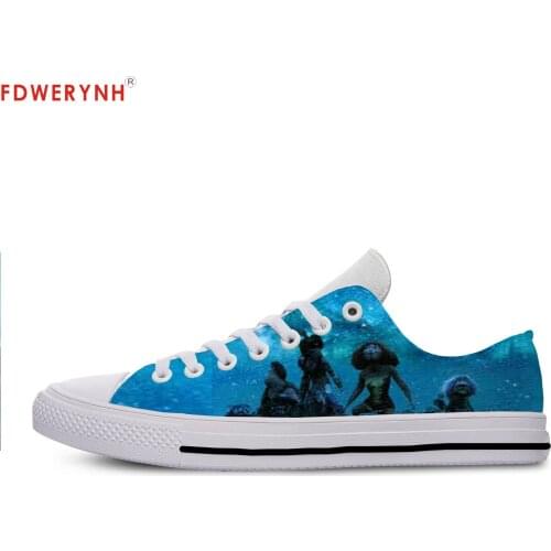 Mens Casual Shoes New Cartoon Cute Funny The Croods Lace-Up Canvas Strap Ladies Casual Man Shoes Comfortable