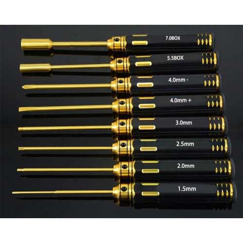 HSS Titanium M3 M4 Premium Hexagonal Screw&Socket Drivers RC Car Tool Set