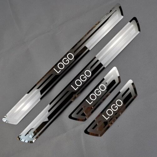 Sticker For Dacia Renault Duster Car Door Sill Stainless Steel Protector Scuff Plate Accessories Styling 4pcs