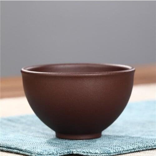 Selling yixing purple sand sample tea cup masters cup run of mine ore purple clay beakers tea cups custom wholesale