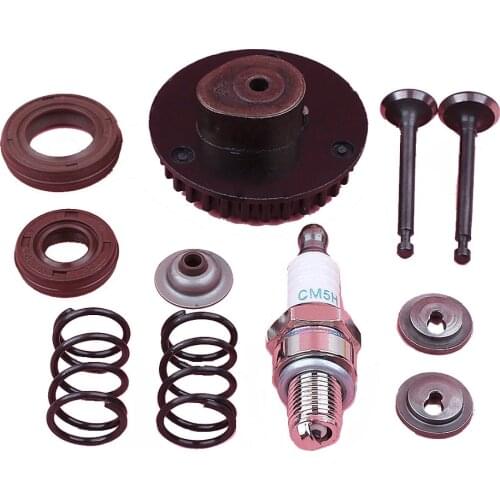 Camshaft Cam Shaft Pulley & Oil Seal Valve Spring Retainer Stem Set For Honda GX25 HHT25S Trimmer 4 Stroke Engine Replace Part