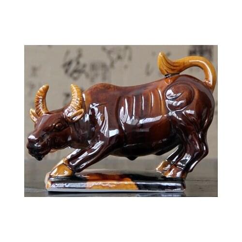 Modern Home Colorful bovine ceramic cattle buffalo set up the living room decoration of the decoration living room