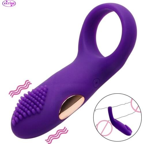 Strapon Penis Brush Vibrators For Women Men Couple Tool Sex Toys Adults Clitoris Stimulator Cock Rings Delay Ejaculation Sextoys