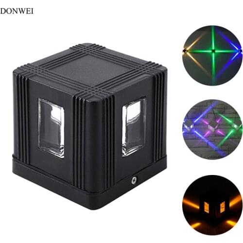 DONWEI 3W LED Porch Light Spotlight Outdoor Decorative Waterproof IP65 Aluminum Wall Lamp for Hotel Building Yard Corridor