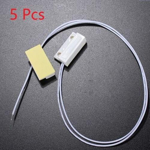 5Pcs 100V DC NC Recessed Magnetic Window/Door Contact Security Safety Alarm Switch Reed