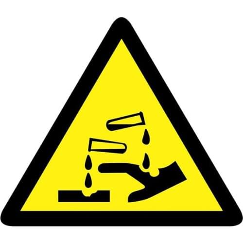 High Quality Sodium Hypochlorite Warning Car Stickers PVC Personality Fashion Auto Window Exquisite Decals Waterproof Decoration