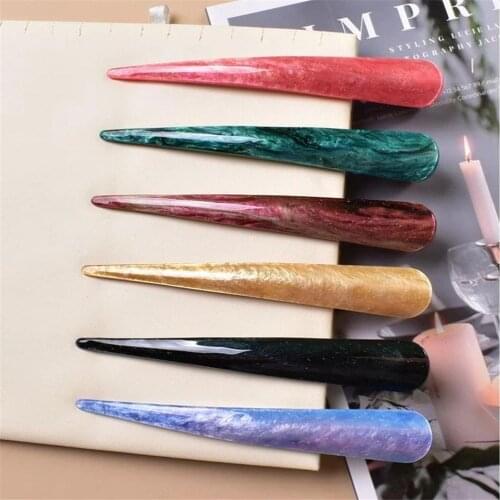 2021 Fashion Womens Acrylic Duck Beak Hairpin Claw Multi Color Womens Hairpin Hair Accessories Resin Horn Clip Headdress