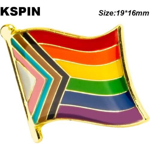 Progress Pride Flag Badge Pride Lapel Pin Brooch