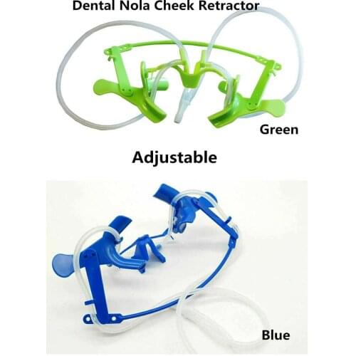 1Set Dental Orthodontic Adjustable Nola Dry Field System Lip Cheek Retractor Bracket Bonding Blue/Green