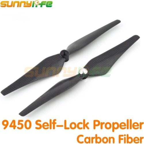 1 Pair 9450 Carbon Fiber Propellers Self-lock Self-tighten Propellers with Self-locking Nuts for DJI Phantom 2/3