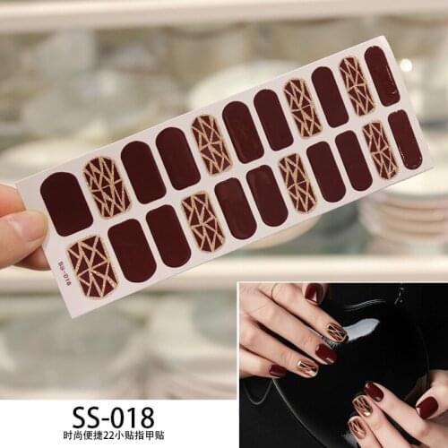 1Pcs Full Cover Nail Stickers Nail Polish Decoration Nails Sticker Designer Self Adhesive Manicure DIY Nail Art Creative Sticker