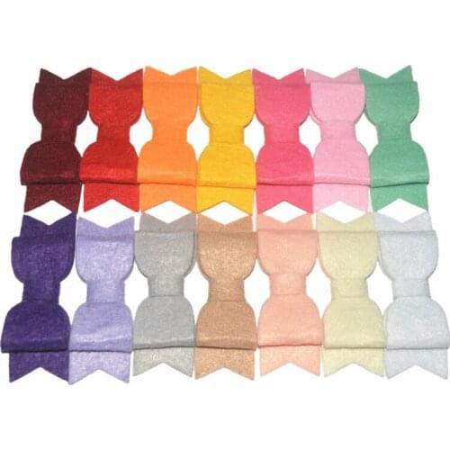 10pcs/lot Fashion Felt bow sequin bows for photo props bowknot hair accessories