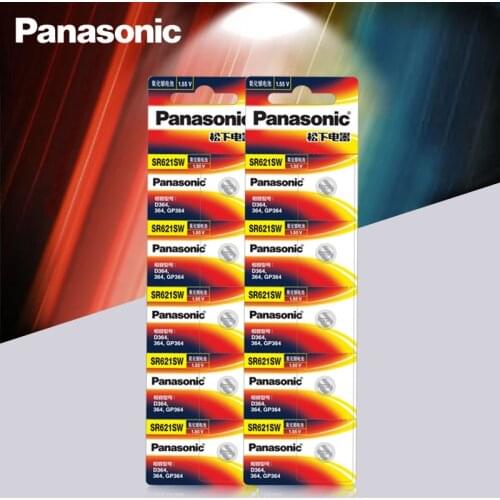 10PCS SR621SW Silver Oxide 6.8mm*2.1mm Button Cell Batteries for Panasonic AG1 364 164 D364 L621 1.55v Watch Coin Battery