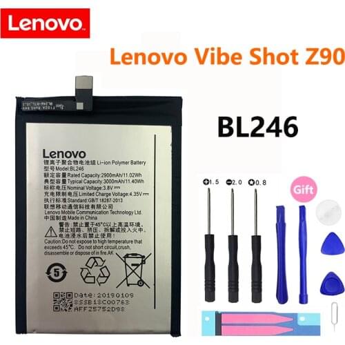 100% Original New Battery For Lenovo Vibe Shot Z90 BL246 Z90A40 Z90-7 Z90-3 3000mAh Rechargeable Phone Batteries Bateria