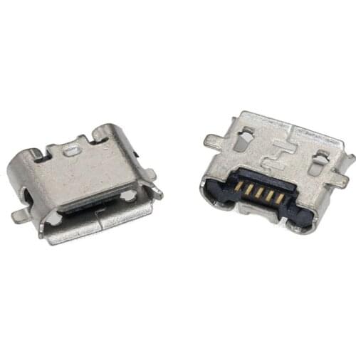 100PCS/Lot Reverse SMT Micro USB Female Jack/Socket Connector With Edge V8 5PIN 5P For Charging