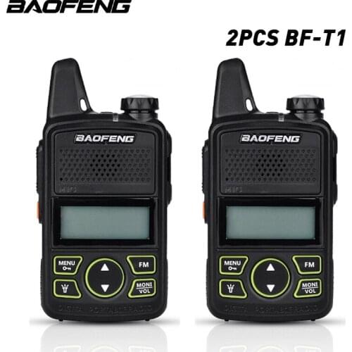 2pcs/lot Baofeng mini Walkie-talkie BF-T1 Ultra-thin Mini-front Walkie-talkie UHF 400-470MHz FM Transceiver portable Civilian Wa