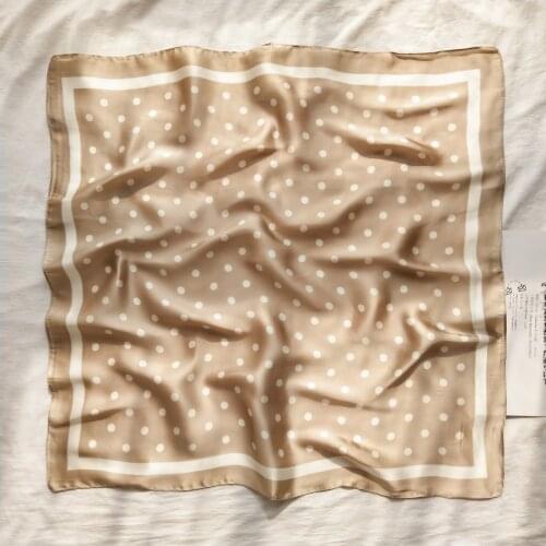 70 * 70ins Spring Summer Scarf Small Square Scarf Female Korean Artistic Decorative Polka Dot women Neckerchief Scarf