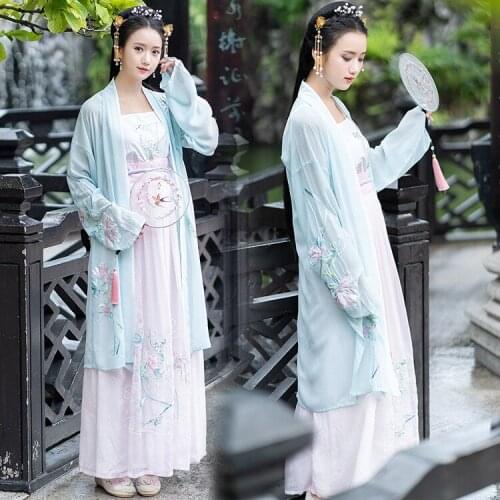 Free shipping New style of womens autumn dress traditional Han dynasty womens ancient costume of Tang Dynasty