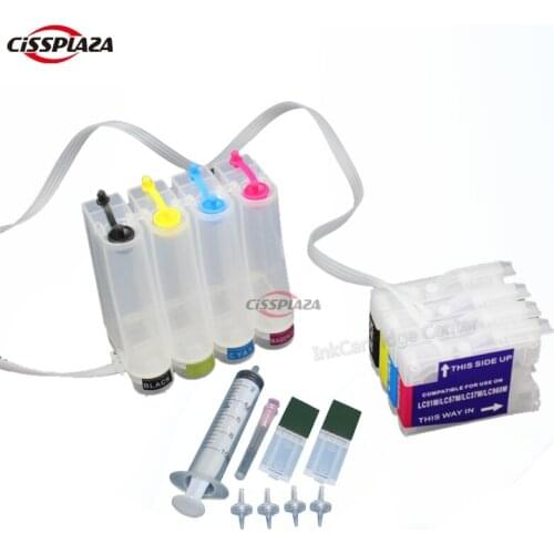 CISSPLAZA CISS compatible for Brother LC960 LC37 LC1000 FAX-2480C DCP-130C/135C/150c/153C/157C/330C/540CN/750CW