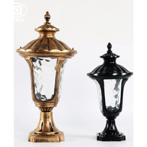 European Retro Outdoor Lights Waterproof Wall Column Park Hotel Door Pillar Courtyard Wall Light LED Scenery View Lamp