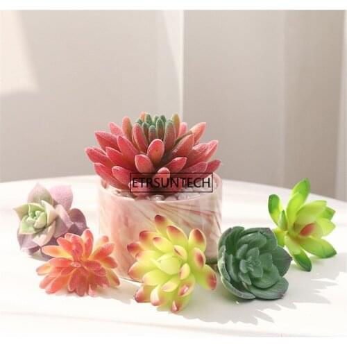 100pcs Artificial Simulated Succulent Plant Fake Tropical Artificial Cactus Home Garden Decor