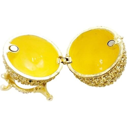 Rhinestones Egg Jewelry Trinket Box Storage Organizer Craft Gift Home Decor