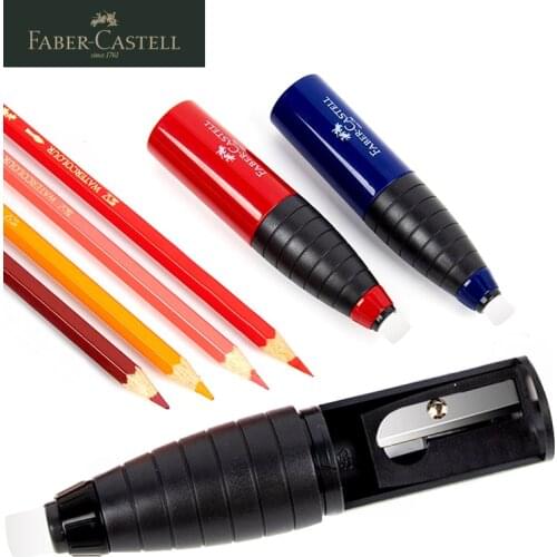FABER CASTELL 184401 Multi-purpose Combination Pencil Sharpener + Eraser/Rubber 2 In 1 Children Manual Drawing Pencil Sharpener