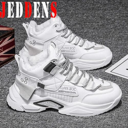 Outdoor Walking Mens Winter Sneakers Short Plush Sport Shoes Men Running Shoes Keep Warm Sports Man Shoes Brand Zapatillas Y7