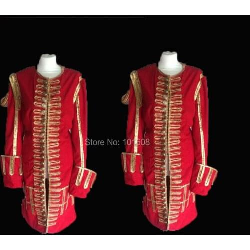 Customized! Red Jacket 1PC Mens Vintage Coat Costumes MAN COURT Coats DRESS Victorian stage Performance MALE Suits N-010