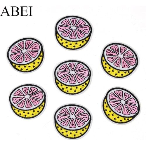 10pcs Cartoon Lemon Stickers DIY Clothing Lovely Fruits Patches Iron On Garments Appliques Backpack Jeans Motif Badge Patchwork