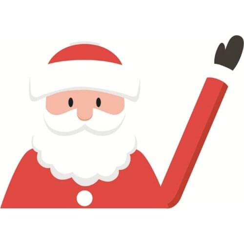 F1CF Moving Arm Design Rear Window Wiper Car Decal Happy Santa Clause Elk Snowman