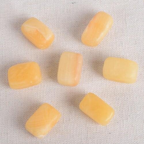 Tumbled Stone Yellow Jade 15-20 MM Natural Mineral Irregular Polishing Bead Specimen Kids Garden Home Decor Accessories Chakra