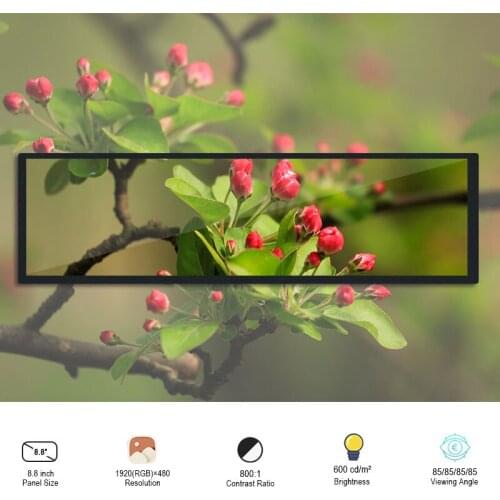 Original HannStar HSD088IPW1-A00 IPS long strip display 1920*480 8.8 Inch LCD Display Modules For Automotive FHD Display Screen