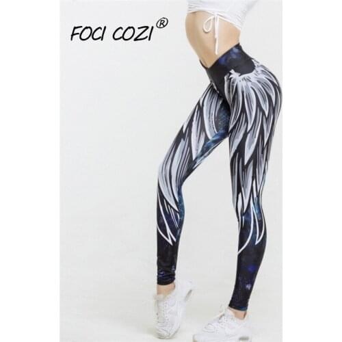 NEW STORE OPENING Legging Angel Wing Summer 2019 Fashion 3D Printing Leggings Femme Witchcraft Feather Sport Leggings With Print
