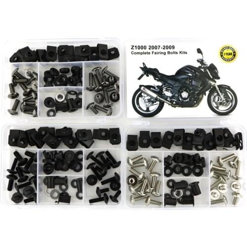 Fit For Kawasaki Z1000 2007 2008 2009 Motorcycle Complete Body Full Fairing Bolts Kit Fairing Clips Nut Screws Steel 1 Set