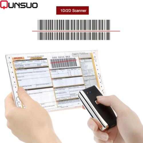 Portable bluetooth barcode scanner wireless mini scanner