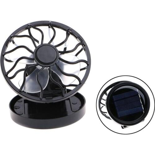 Mini Portable Clip-On Solar Panel Powered Cooling Fan For Travel Camping Fishing