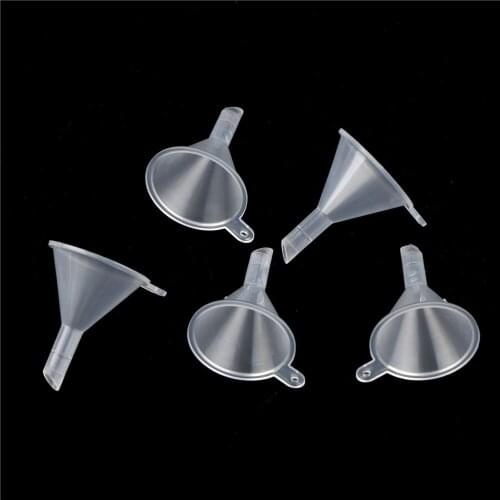 10pcs/lot Transparent Plastic Mini Funnel Hopper Kitchen Cooking Accessories Gadgets Perfume Emulsion Packing Auxiliary Tool
