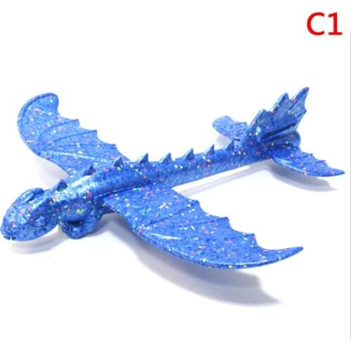 Hand Launch Throwing Glider Aircraft Inertial Foam EPP Airplane Dinosaur Train Dragon Plane Model 48cm Outdoor Educational Toys
