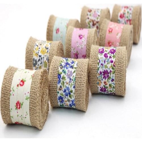 6cmX2M Jute Cloth Roll DIY Handmade Hemp Cloth Roll Wedding Party Supplies Crafts Lace Linen Volume Burlap Ribbon Apparel Sewing