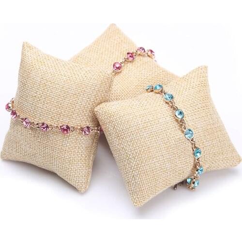 Jewelry Displays Rack Yellow Velvet Bracelet Display Fabric Bracelet Watch Pillow 20PCS/LOT