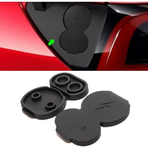 1PC Silicone Charging Port Waterproof Dustproof Protective Cover for Tesla Model 3 2017-2020 Model Y-Eur Version Car Accessories