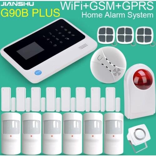 JIANSHU Security Alarm System IOS Android APP Control GSM Wireless Home Security Alarm System Support 100 Wireless Zones ALARM