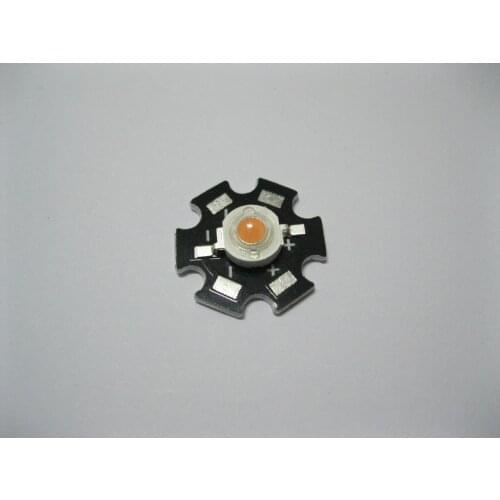 10PCS 3W Pink High Power LED Bead Emitter DC3.2-3.4V 700mA 40-50LM 1500-2000K with 20mm Star Platine Heatsink