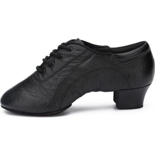 Leather Shoes SPORTS Perform Latin Shoes Man Soft Bottom Female Adult Two Soles Ballroom Dancing Shoes Children Male Ventilation