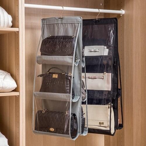 Wonderlife Decoration-Style Organizing Folders Double-Sided Bag Hanging Storage Bag Wardrobe Hanging Shopping Bags